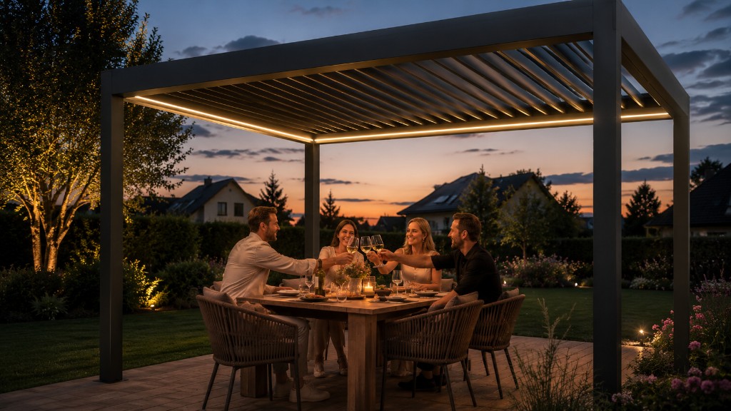 Grillabend unter Pergola